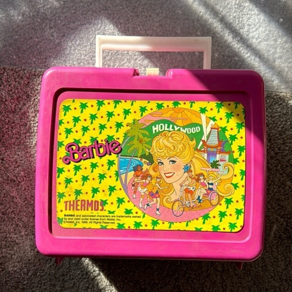 Vintage 1988 Barbie Hollywood lunchbox no thermos